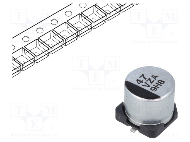 Capacitor: hybrid; 47uF; 35VDC; ESR: 60mΩ; ZA; SMD; ±20%; -55÷105°C