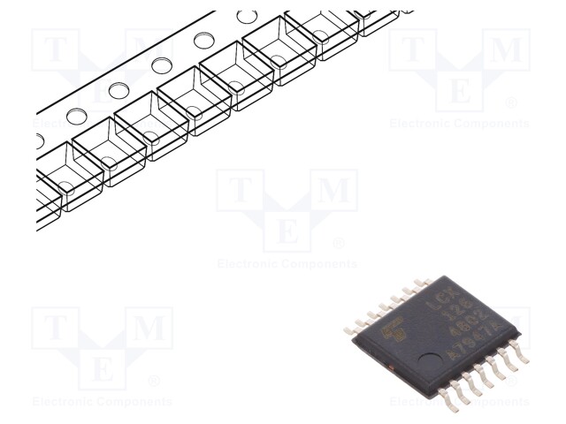 IC: digital; bus buffer; Channels: 4; SMD; TSSOP14; Series: LCX; 7ns