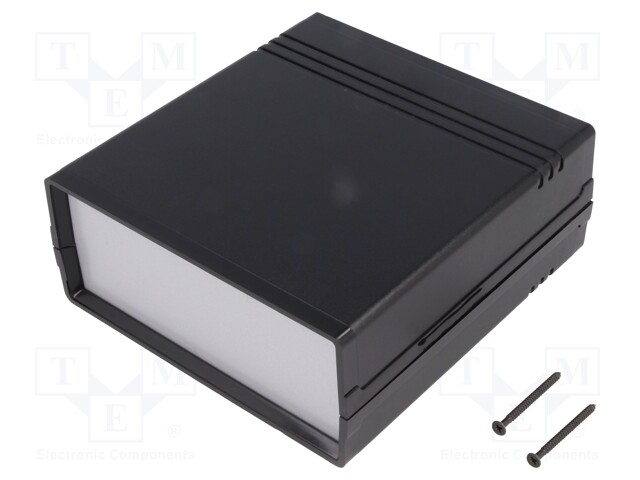 Enclosure: with panel; CAB; X: 129mm; Y: 134mm; Z: 54mm; ABS; black