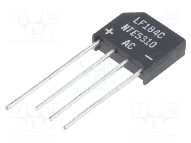 Single-phase bridge rectifier; Urmax: 600V; If: 4A; Ifsm: 150A; THT