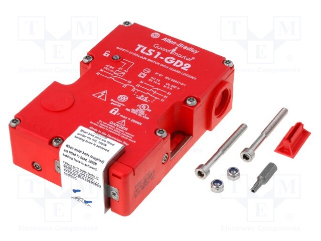 Safety switch: bolting; Series: TLS1-GD2; Contacts: NC x2; IP67