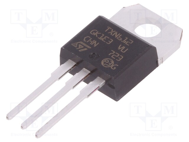 Thyristor; 600V; 8A; 12A; 15mA; Package: tube; THT; TO220ABIns