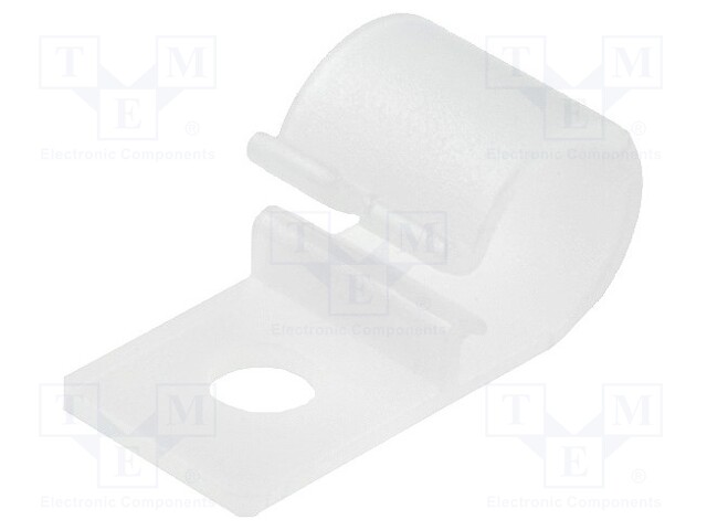 Fixing clamp; 4.6mm; polyamide; natural