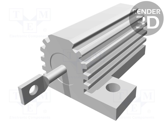 Resistor: wire-wound; with heatsink; screw; 1kΩ; 25W; ±5%; 30ppm/°C