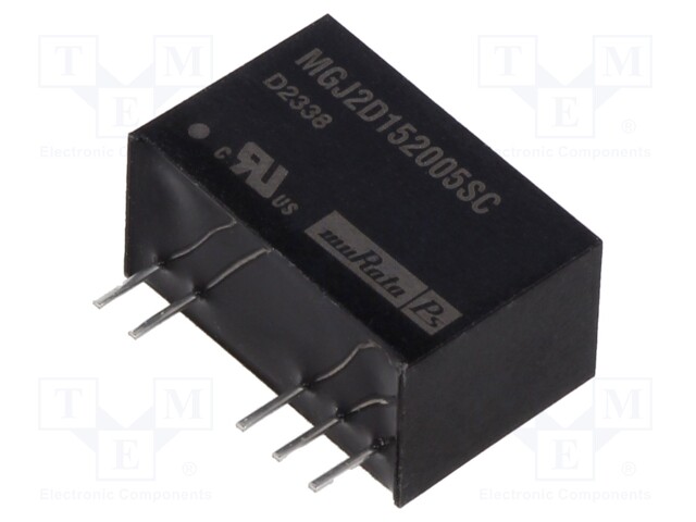 Converter: DC/DC; 2W; Uin: 13.5÷16.5V; Uout: 20VDC; Uout2: -5VDC