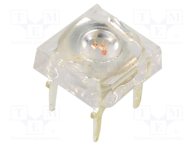 LED Super Flux; 7.62x7.62mm; yellow; 120°; Front: convex; 60mA