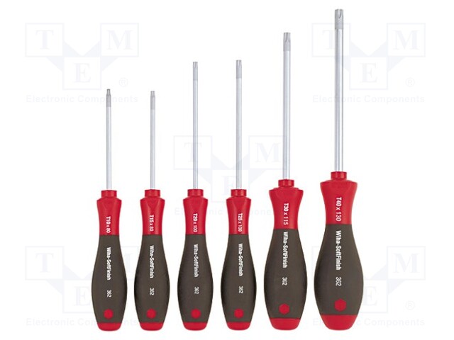 Screwdrivers; Pcs: 6; Package: cardboard packaging; Bit: Torx®