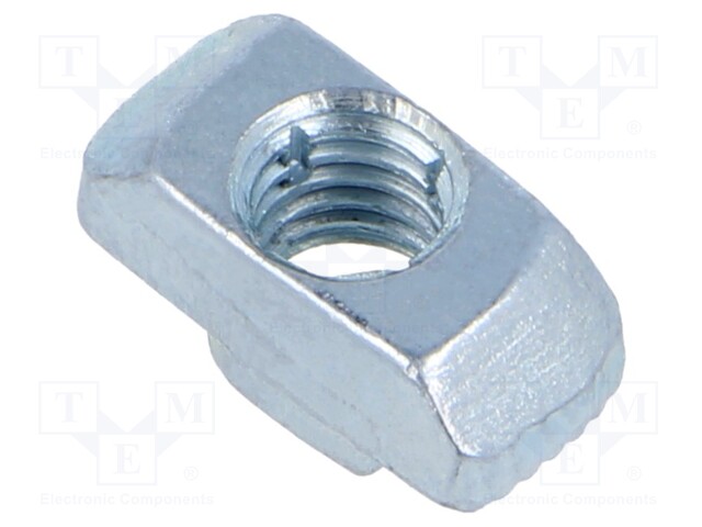 Nut; for profiles; Width of the groove: 8mm; steel; zinc; T-slot