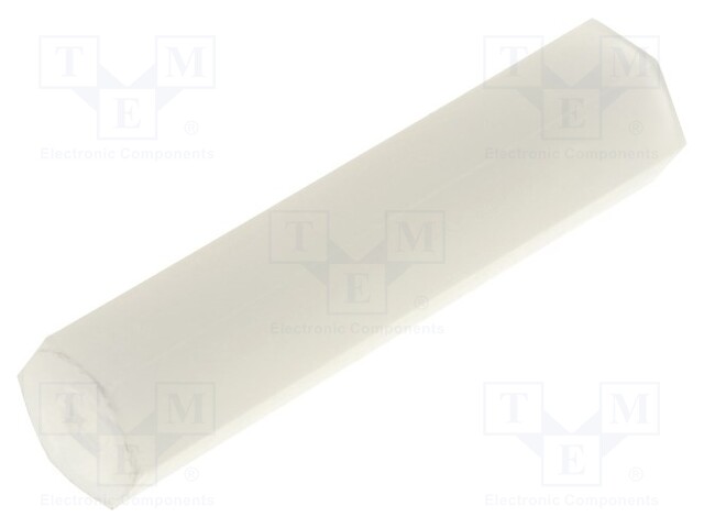 Screwed spacer sleeve; hexagonal; polyamide; M2; L: 20mm