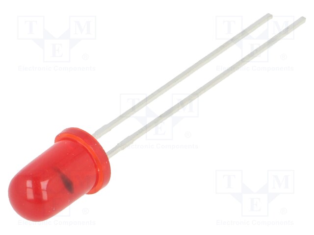 LED; 5mm; red; 100÷300mcd; 60°; 3.5÷14V; 25mA; Variant: blinking