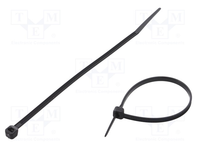 Cable tie; L: 150mm; W: 3.6mm; polyamide; 180N; black; Ømax: 36mm