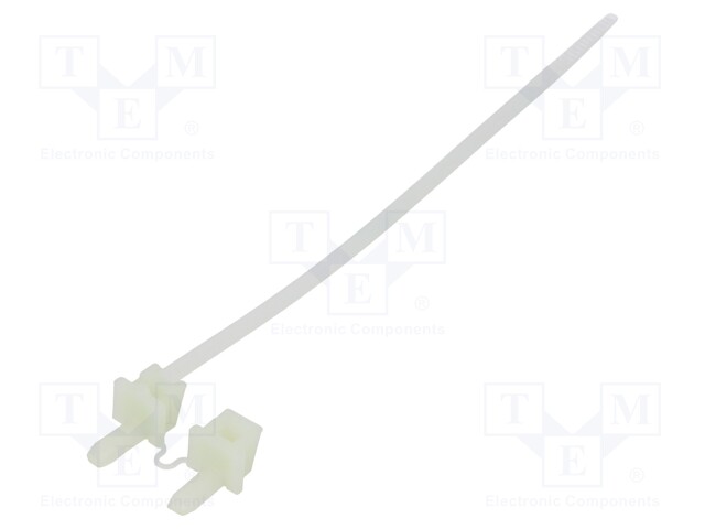 Cable tie holder; polyamide; natural; Ht: 175mm; L: 14mm