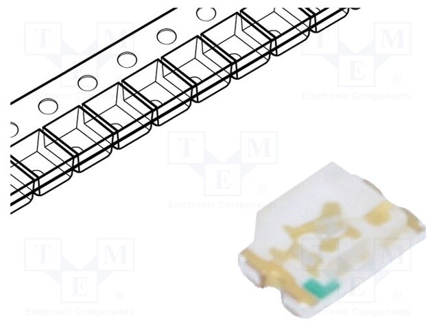 LED; SMD; 0805; blue; 120mcd; 2x1.25x0.8mm; 130°; 2.8÷3.6V; 20mA