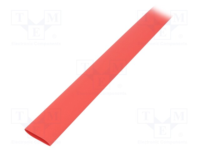 Heat shrink sleeve; glueless; 2: 1; 16mm; L: 1m; red; polyolefine