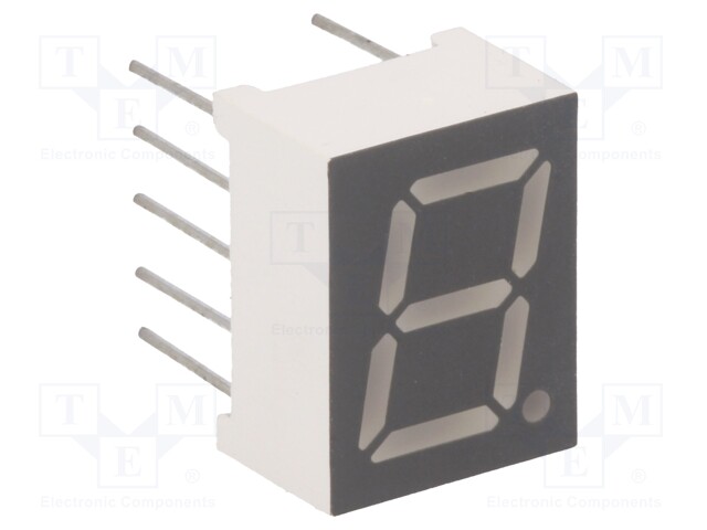 Display: LED; 7-segment; 9.9mm; 3.9"; No.char: 1; red; 30÷60mcd