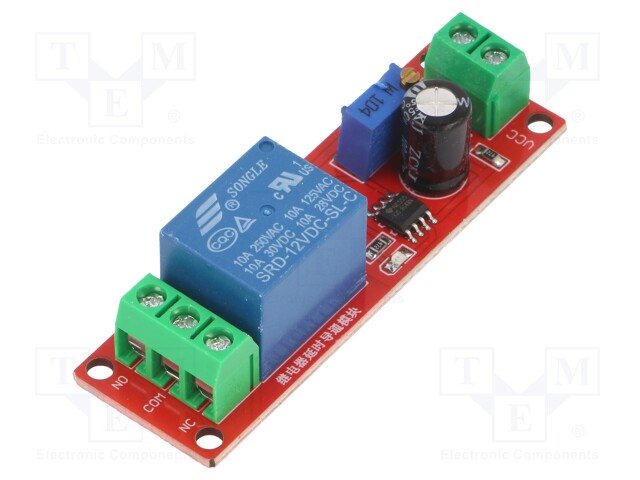 Module: relay; 68x21mm; Channels: 1; max.250VAC; max.30VDC; 10A