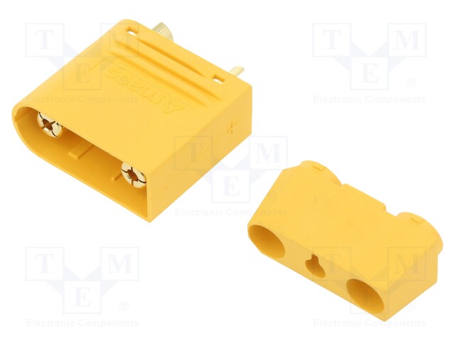 Plug; DC supply; AS120; male; PIN: 6; for cable; soldered; 60A; 80V