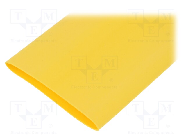 Heat shrink sleeve; thin walled,flexible; 2: 1; 19mm; yellow