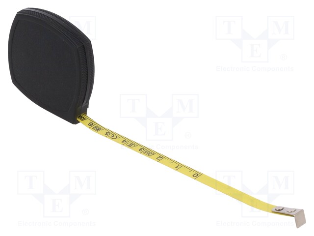 Measuring tape; L: 3m; Width: 7mm; Enclos.mat: ABS,aluminium