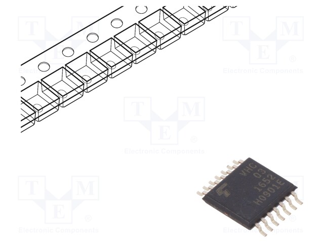 IC: digital; NAND; Channels: 4; IN: 2; C²MOS; SMD; TSSOP14; Series: VHC