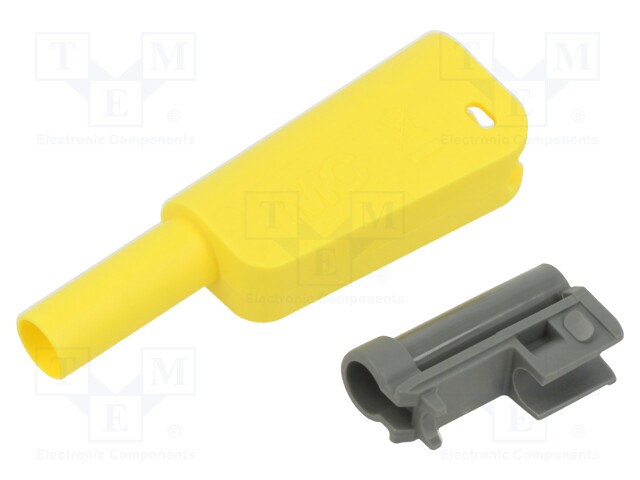 Case; 32A; yellow; 55.4mm; for banana plugs