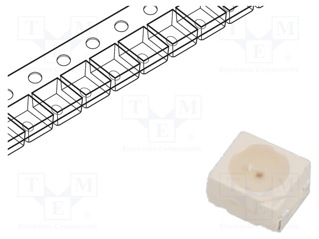 LED; SMD; 3528; yellow; 8÷20mcd; 3.5x2.8mm; 120°; 2.1÷2.5V; 20mA