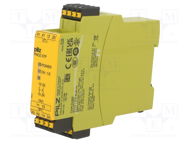 Module: safety relay; Series: PNOZ X7P C; IN: 1; OUT: 2; -10÷55°C