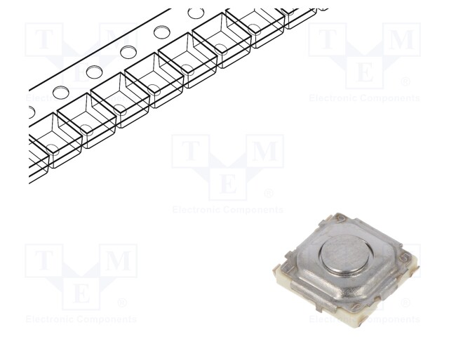 Microswitch TACT; SPST; Pos: 2; 0.02A/15VDC; SMT; none; 1.6N; 1.5mm