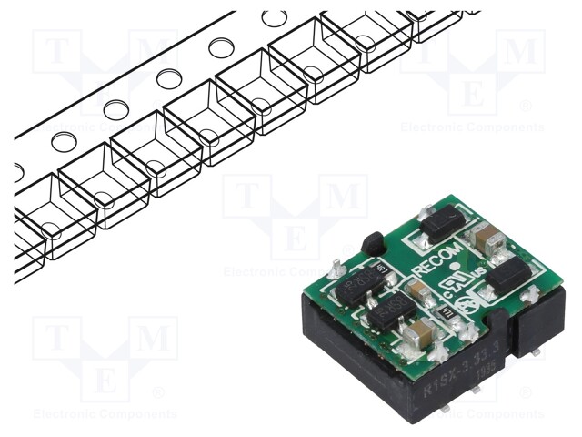 Converter: DC/DC; 1W; Uin: 2.97÷3.63V; Uout: 3.3VDC; Iout: 303mA; SMD