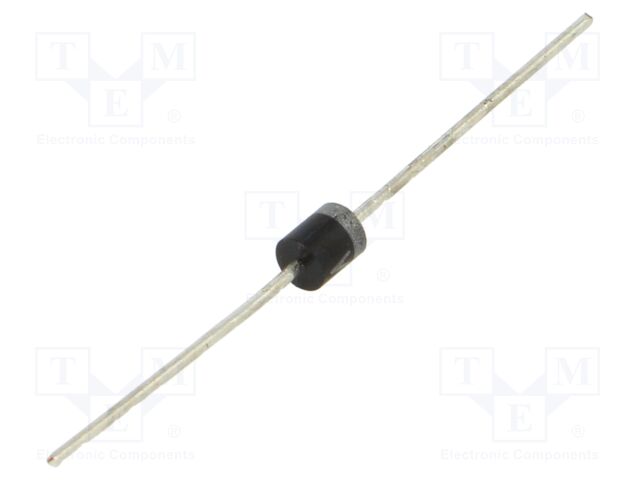 Diode: rectifying; THT; 600V; 1A; Ifsm: 30A; AX057 (Ø2.6x3mm)