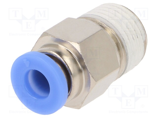 Push-in fitting; straight; R 1/8"; -0.95÷10bar; 4mm