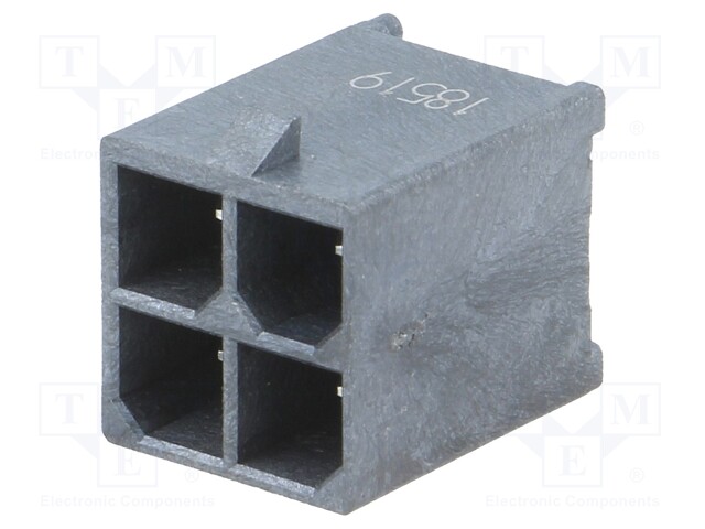 Socket; wire-board; male; Mega-Fit; 5.7mm; PIN: 4; Layout: 2x2; 23A