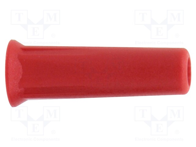 Socket; 4mm banana; 36A; red; nickel plated; soldered; -20÷80°C