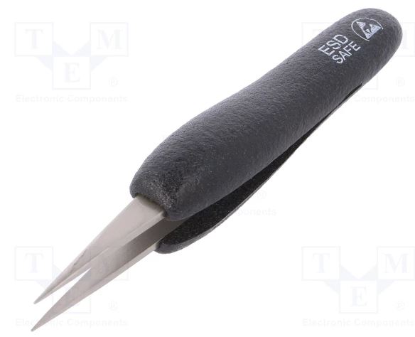 Tweezers; Blade tip shape: sharp; Tweezers len: 120mm; ESD