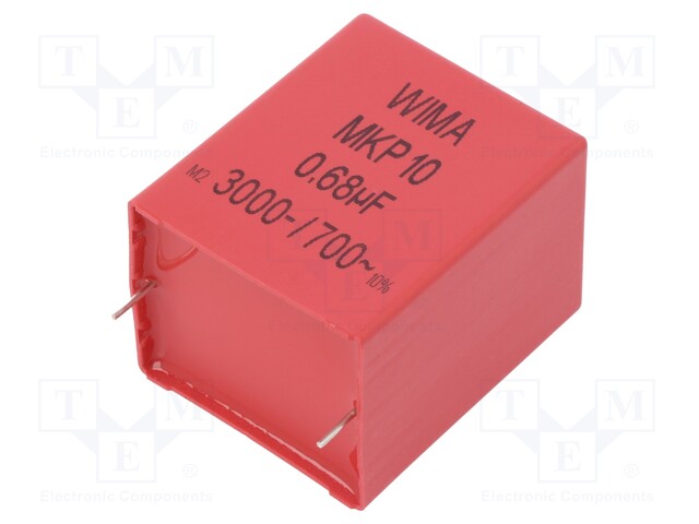 Capacitor: polypropylene; 680nF; 37.5mm; ±10%; 41.5x35x50mm; 3kVDC