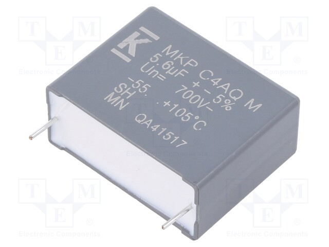 Capacitor: polypropylene; DC-Link; 5.6uF; ESR: 10.7mΩ; THT; ±5%