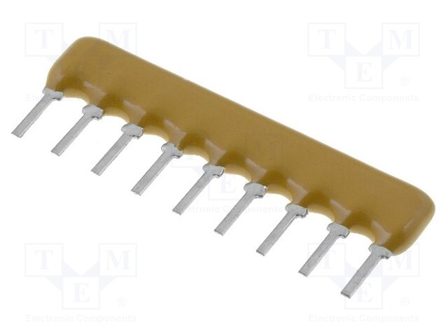 Resistor network: X; 3.3kΩ; No.of resistors: 8; THT; 0.2W; ±2%; 100V