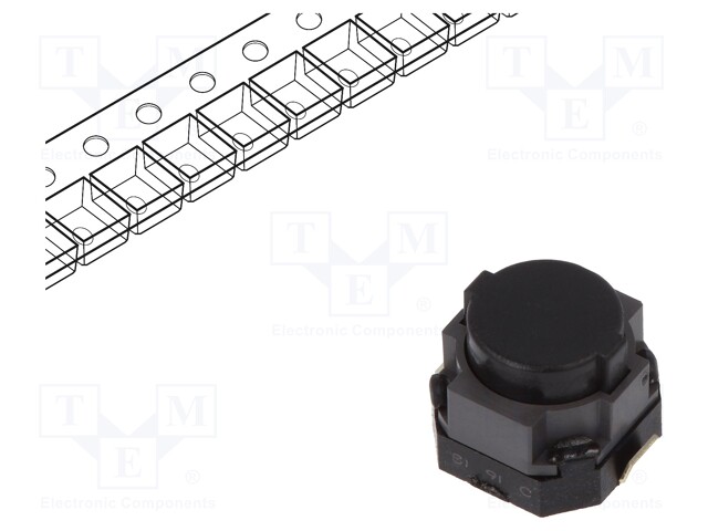 Microswitch TACT; SPST; Pos: 2; 0.05A/12VDC; SMT; none; 2.5N; 5mm