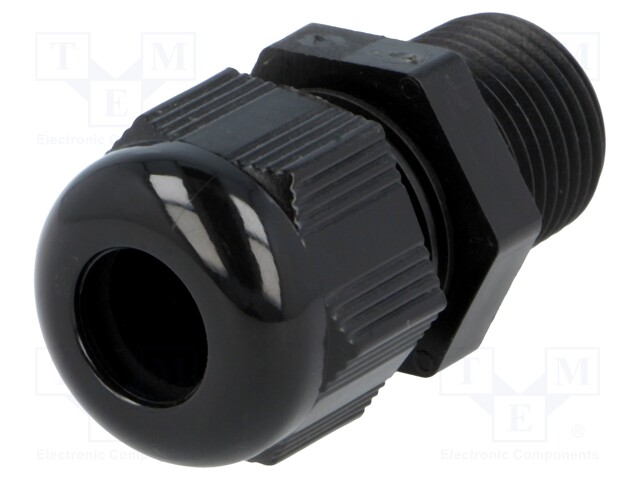 Cable gland; NPT3/8"; IP68; Mat: polyamide; black