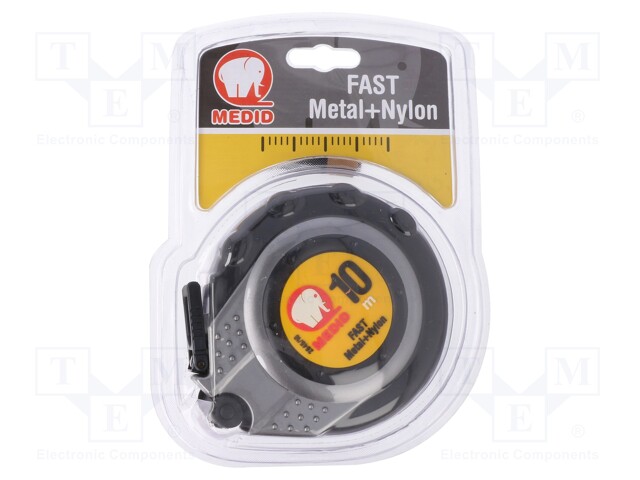 Measuring tape; L: 10m; Width: 15mm; Enclos.mat: ABS,elastolan