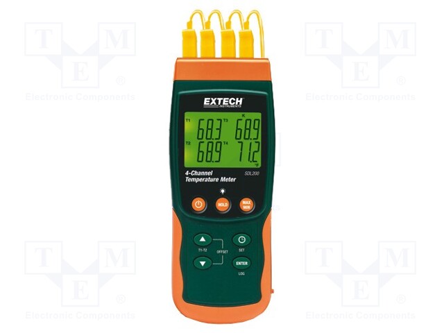 Meter: temperature; LCD x2,with a backlit; -199.99÷850°C; Ch: 4