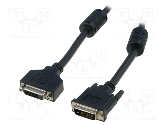 Cable; dual link; DVI-D (24+1) socket,DVI-D (24+1) plug; 2m