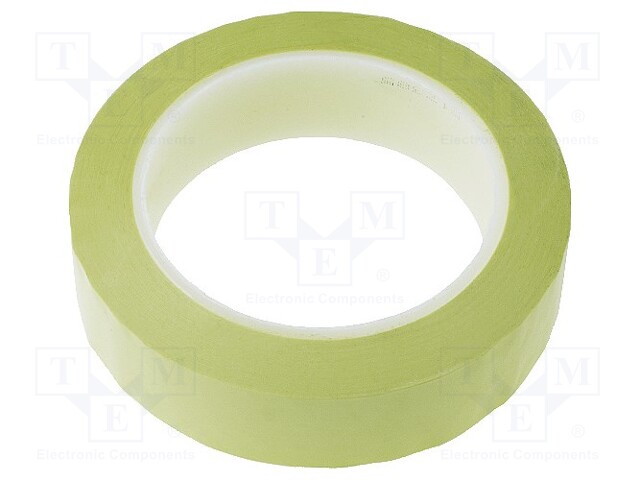 Tape: electrical insulating; W: 25mm; L: 66m; D: 63um; yellow; 100%