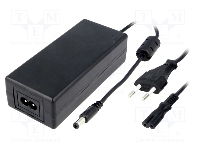 Power supply: switched-mode; 12VDC; 5A; Out: 5,5/2,1; 60W; 0÷40°C