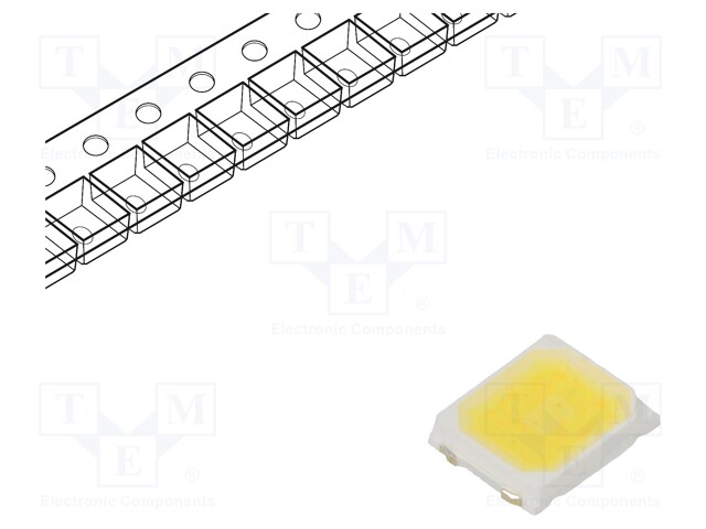 LED; SMD; 2835,PLCC2; white cold; 65÷80lm; 5700K; 80; 120°; 150mA