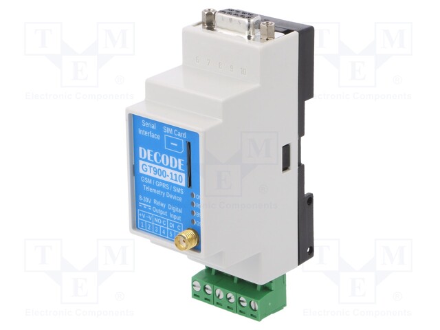 Industrial module: telemetry; GSM/GPRS; 8÷30VDC; Mounting: DIN