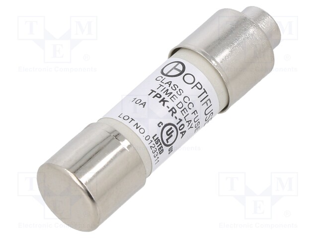 Fuse: fuse; time-lag; 10A; 600VAC; 300VDC; cylindrical,industrial