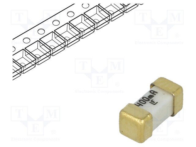 Fuse: fuse; ultra rapid; 400mA; 125V; SMD; ceramic; Case: 2410; 448