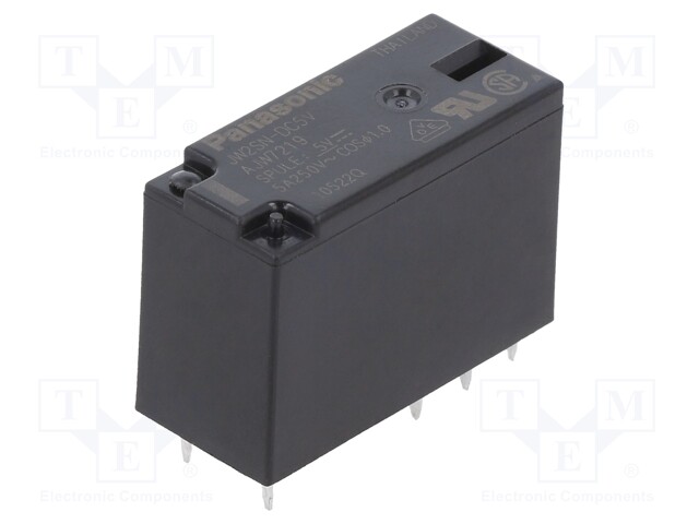 General Purpose Relay, JW Series, Power, Non Latching, DPDT, 5 VDC, 5 A