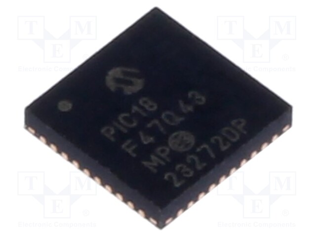 PIC microcontroller; Memory: 128kB; SRAM: 8192B; EEPROM: 1024B